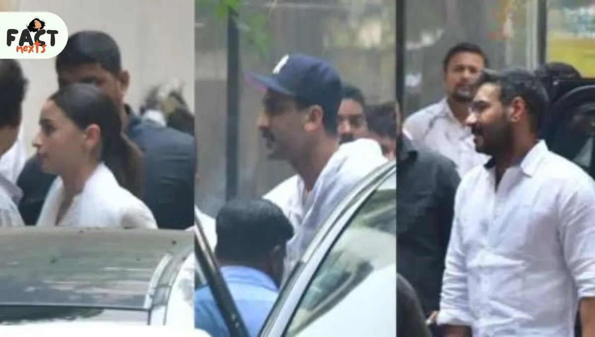 Ajay Devgn, Ranbir Kapoor, Alia Bhatt, Saif Ali Khan Visit Dharmendra’s Home to Offer Condolences